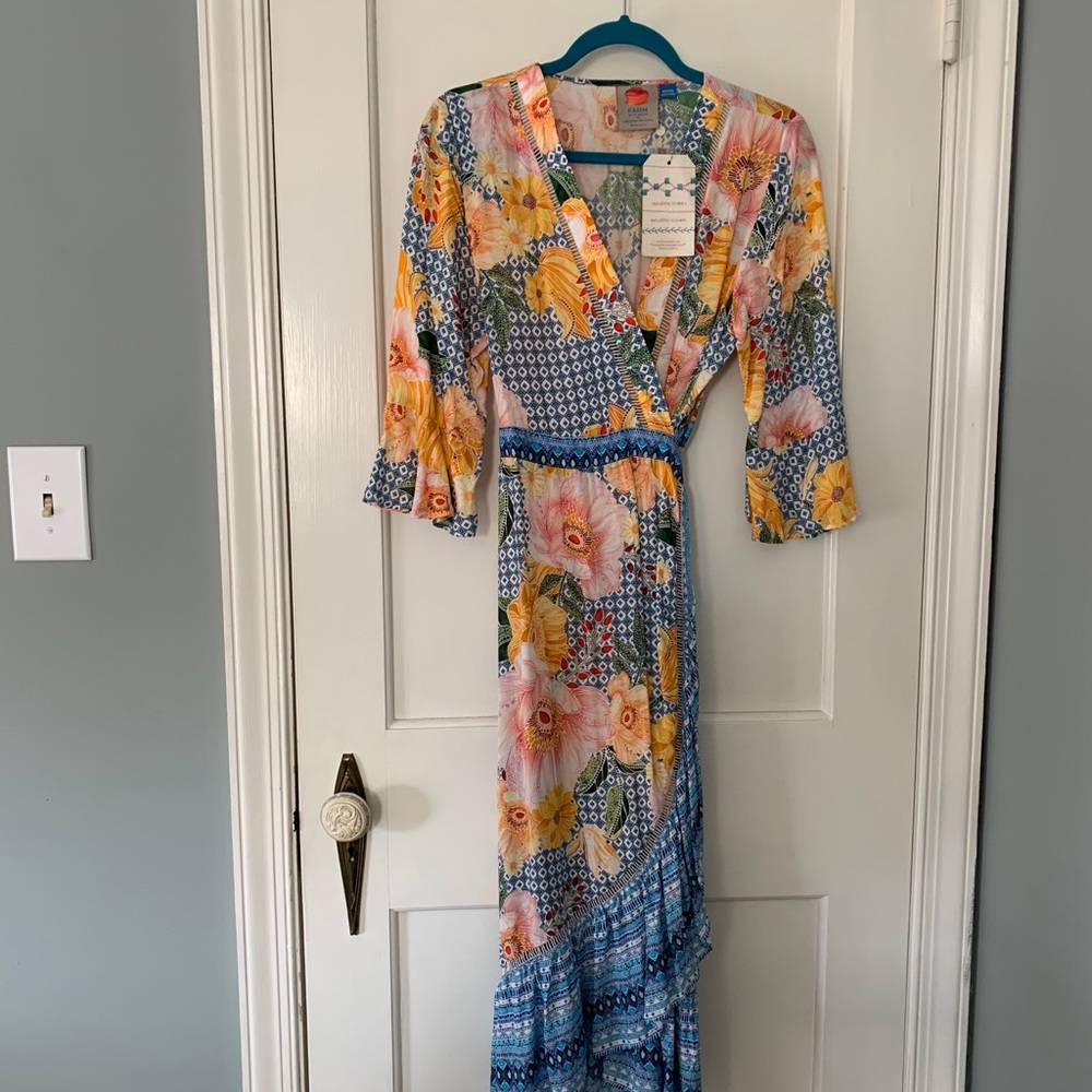 Anthro/Farm Rio Wrap Dress